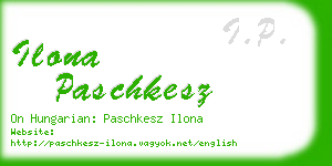 ilona paschkesz business card